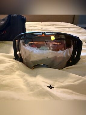 Oakley Black Goggles with Orange Accent